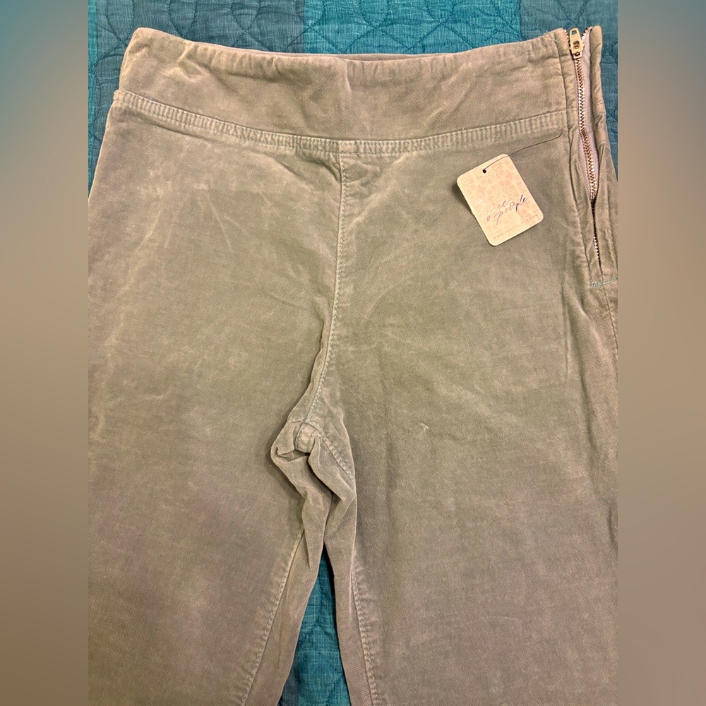 Free ppl side zip velvet stretch pants.